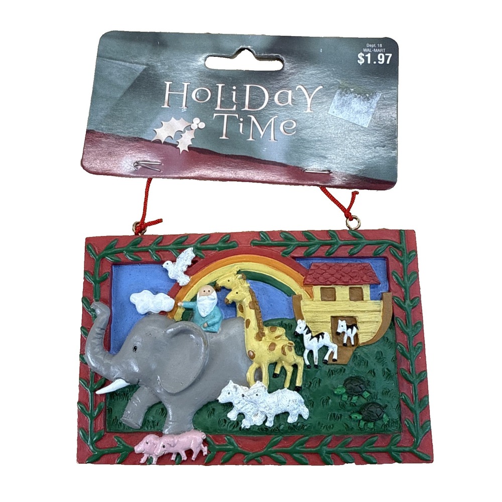Noah's Ark Holiday Time Ceramic Ornament